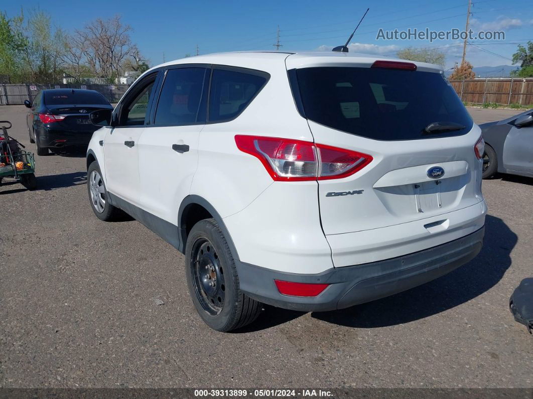 2013 Ford Escape S White vin: 1FMCU0F78DUD72668