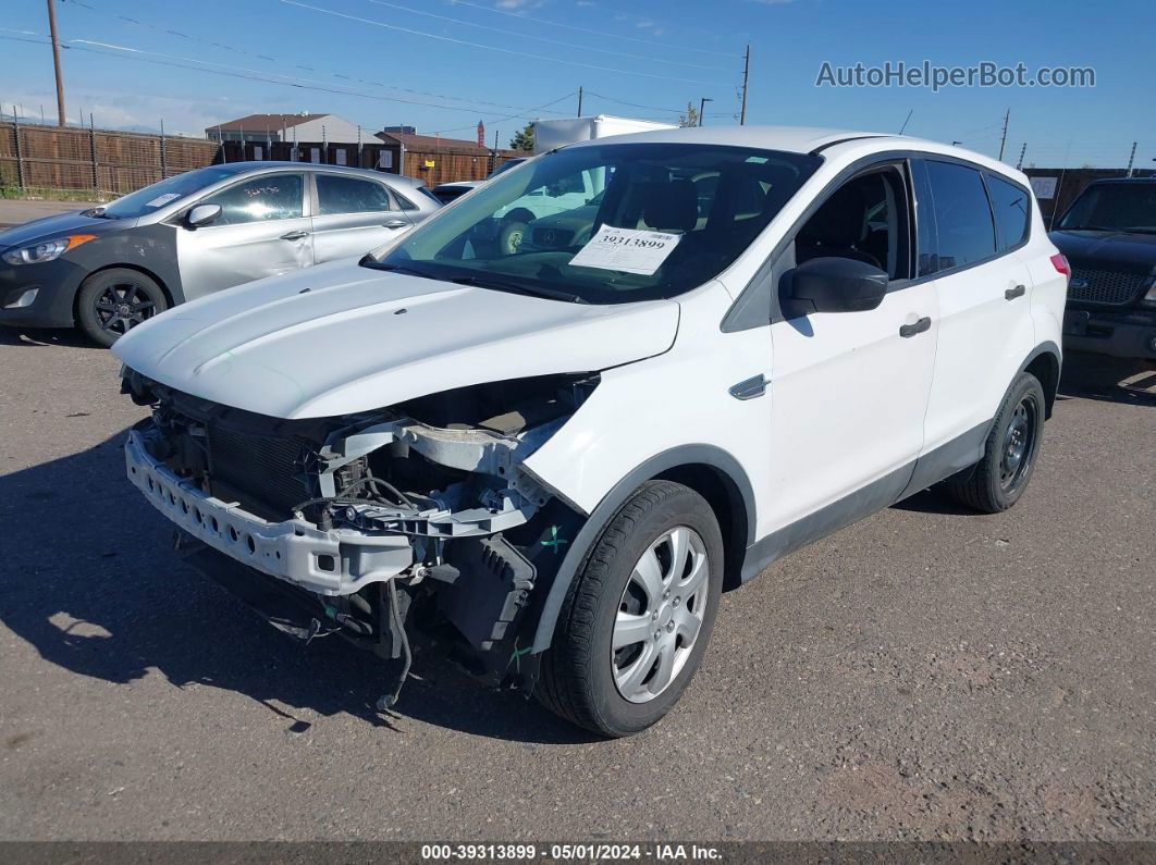 2013 Ford Escape S White vin: 1FMCU0F78DUD72668