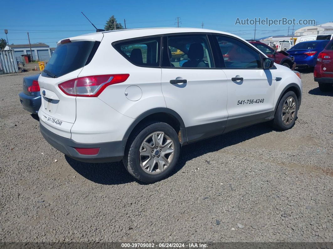 2014 Ford Escape S White vin: 1FMCU0F78EUB81138