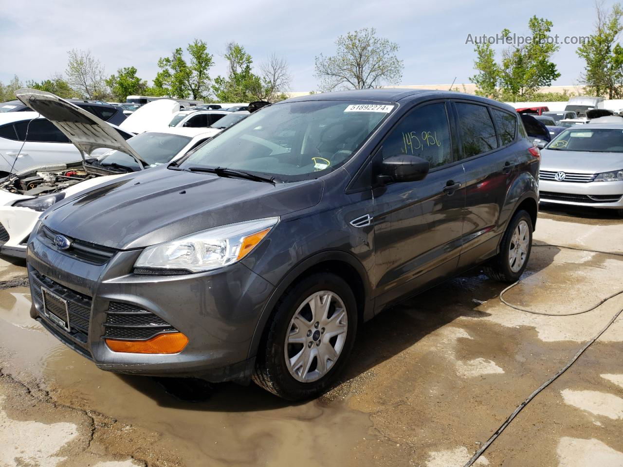 2016 Ford Escape S Gray vin: 1FMCU0F78GUA66803