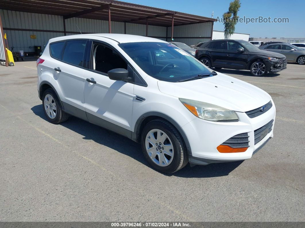 2016 Ford Escape S White vin: 1FMCU0F78GUB40964