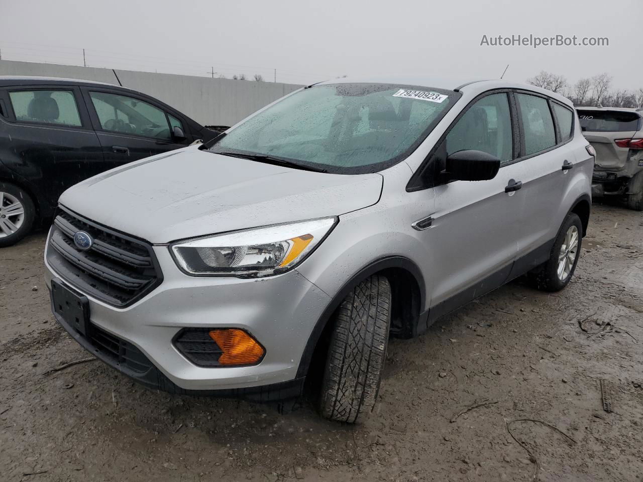 2017 Ford Escape S Silver vin: 1FMCU0F78HUC32898