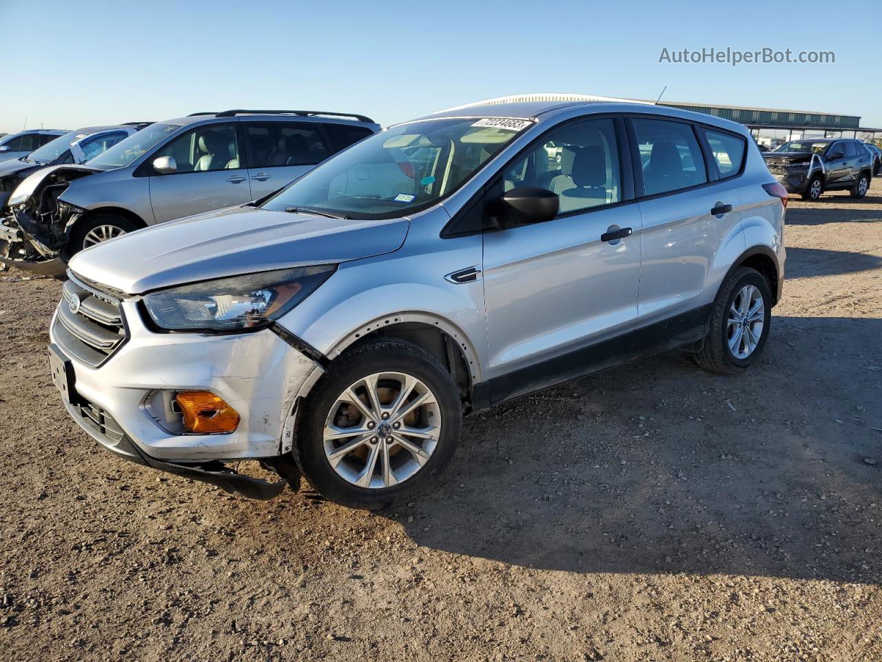 2019 Ford Escape S Silver vin: 1FMCU0F78KUA70889