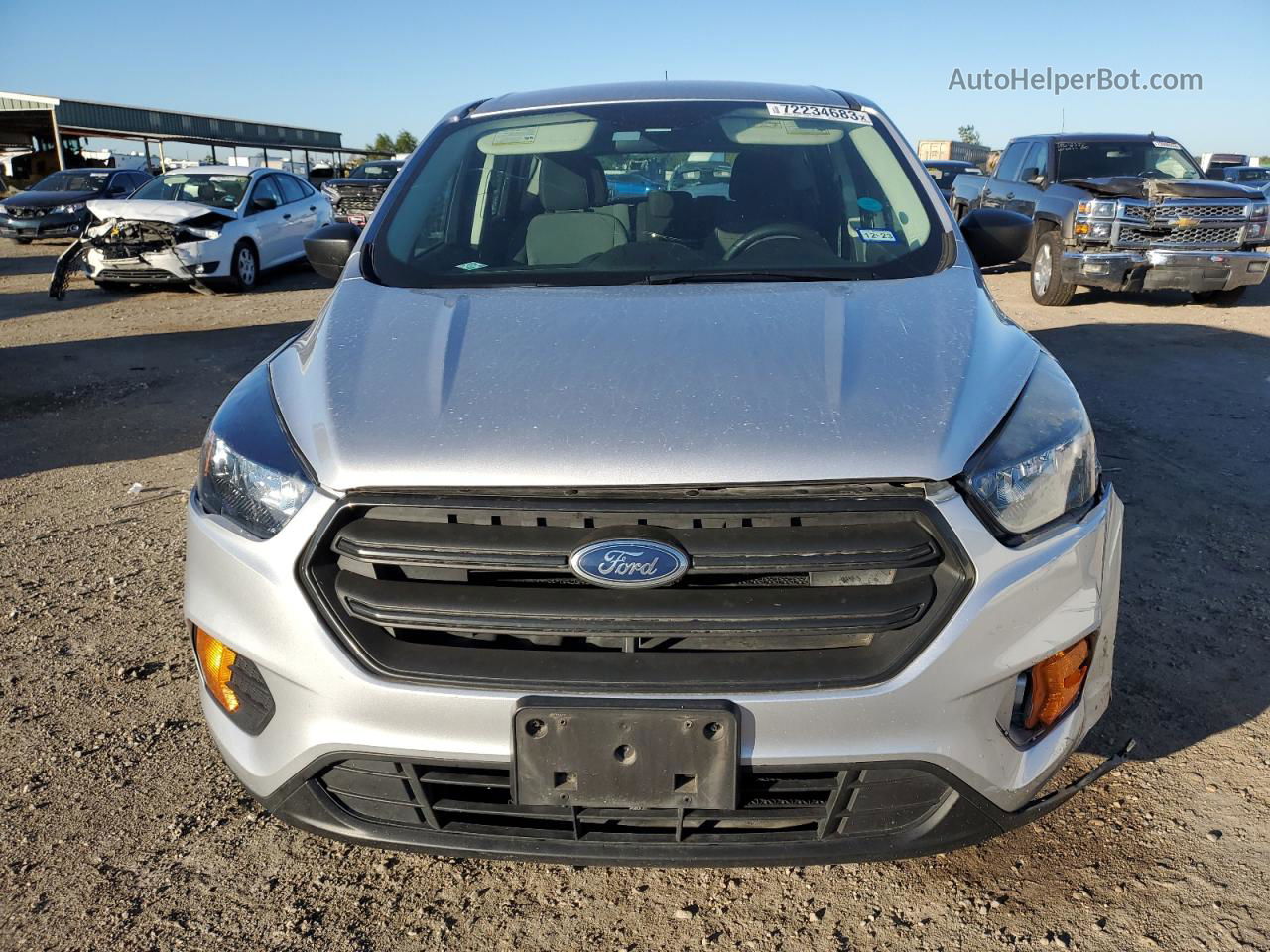 2019 Ford Escape S Silver vin: 1FMCU0F78KUA70889