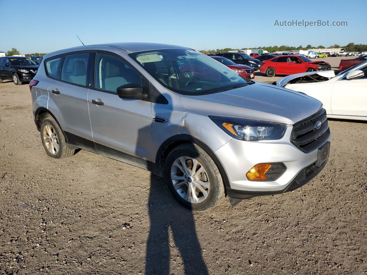 2019 Ford Escape S Silver vin: 1FMCU0F78KUA70889