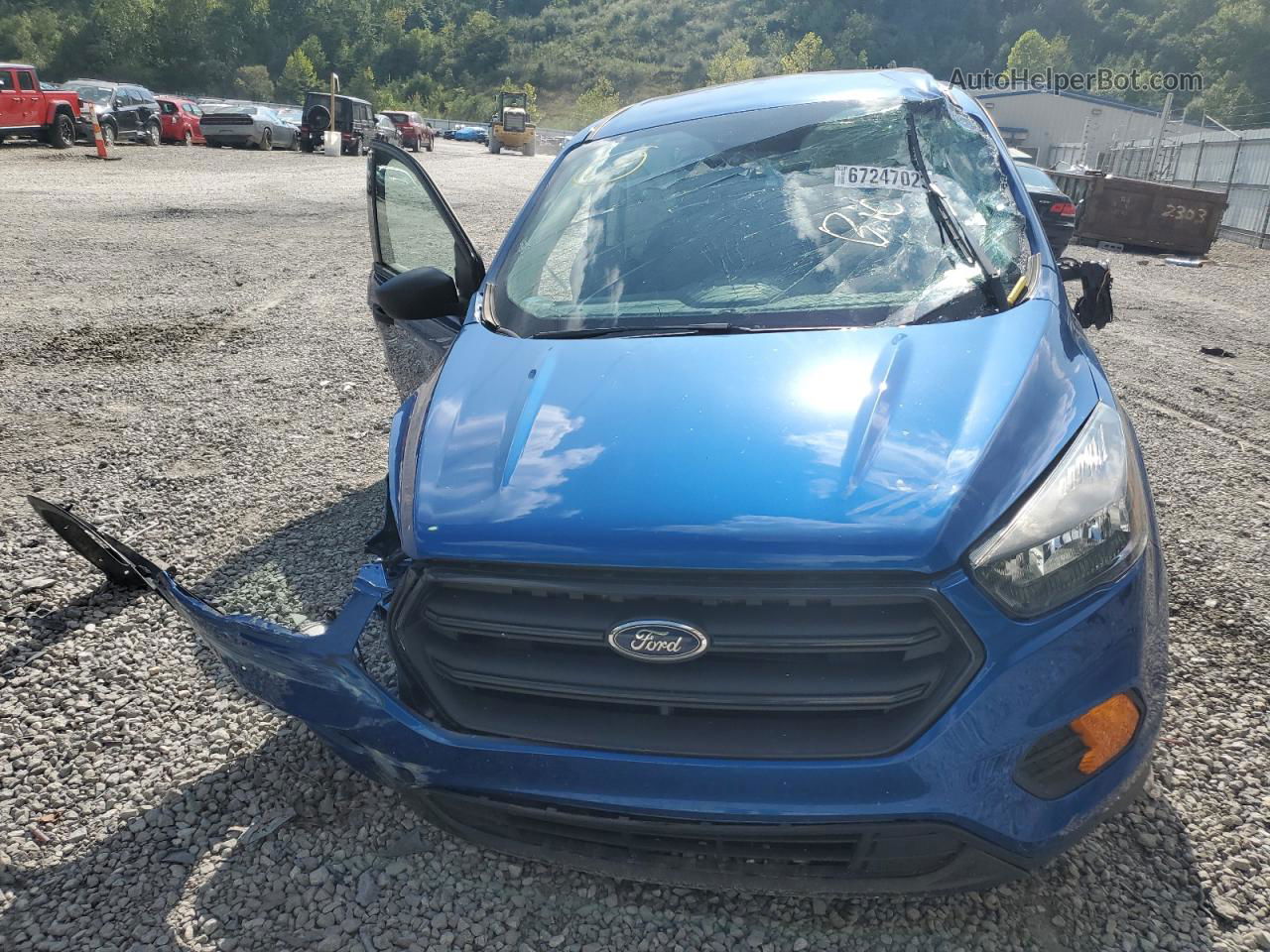 2019 Ford Escape S Blue vin: 1FMCU0F78KUA95792