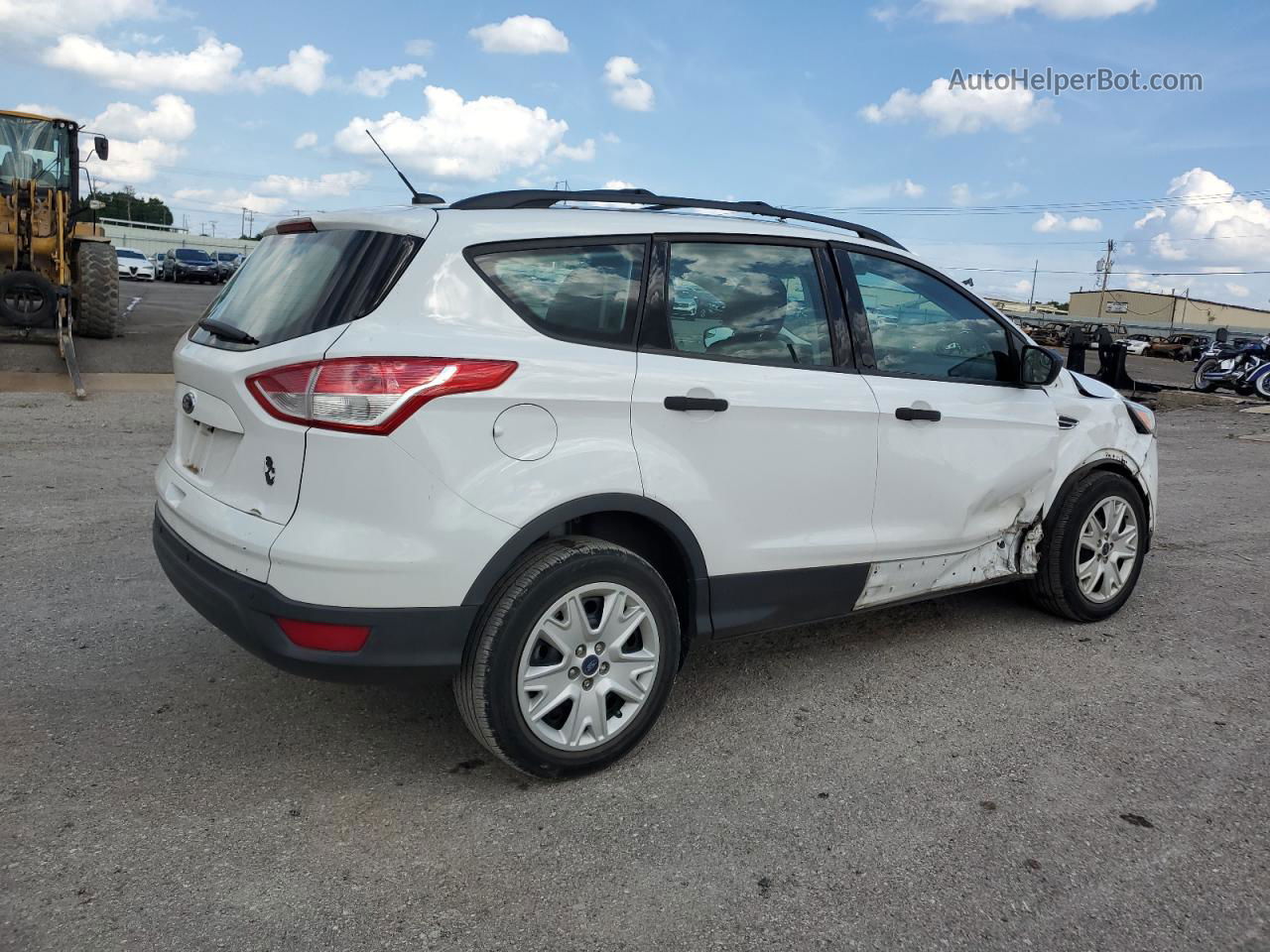 2013 Ford Escape S White vin: 1FMCU0F79DUD79273