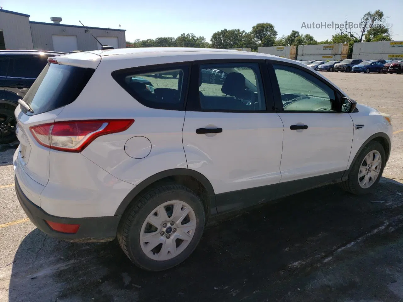 2014 Ford Escape S White vin: 1FMCU0F79EUB62744