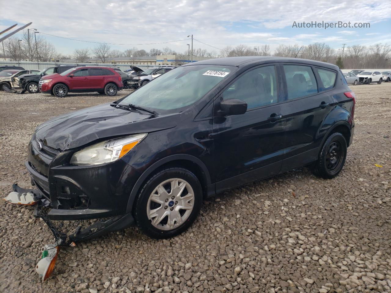 2014 Ford Escape S Black vin: 1FMCU0F79EUC10713