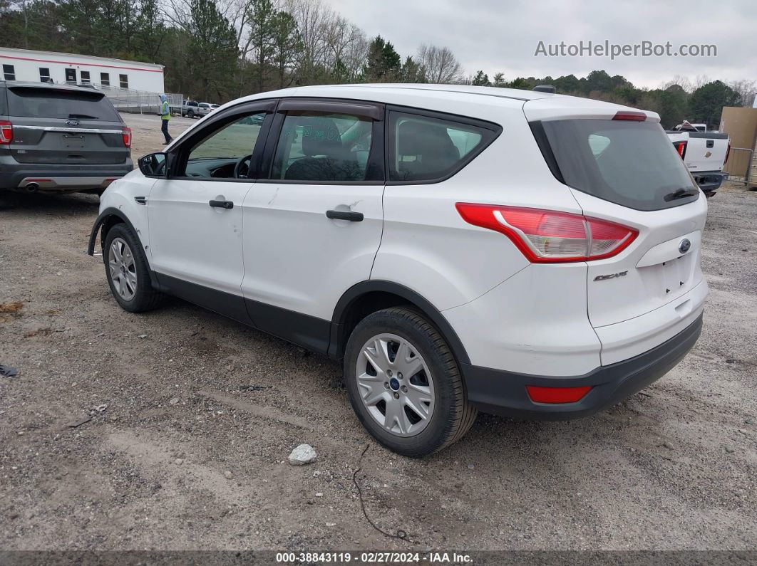 2015 Ford Escape S White vin: 1FMCU0F79FUA92728