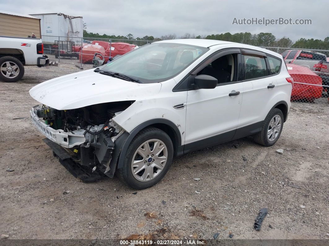 2015 Ford Escape S White vin: 1FMCU0F79FUA92728