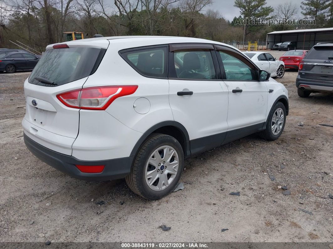 2015 Ford Escape S White vin: 1FMCU0F79FUA92728