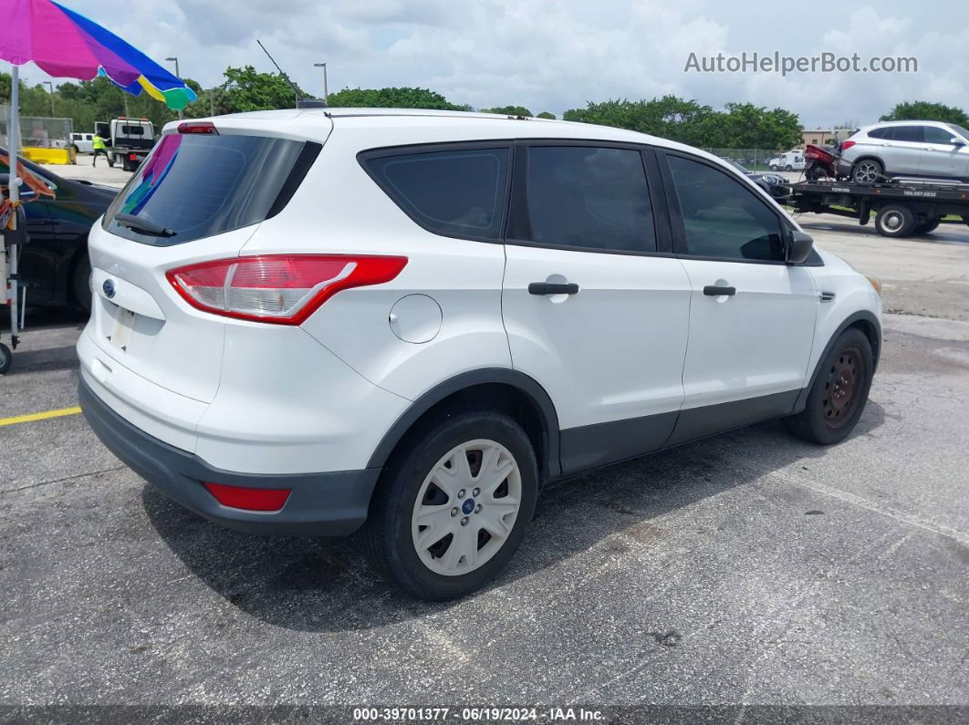 2015 Ford Escape S White vin: 1FMCU0F79FUB74152