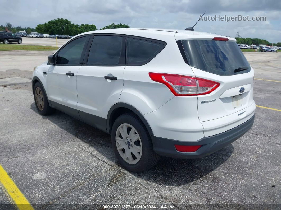 2015 Ford Escape S White vin: 1FMCU0F79FUB74152