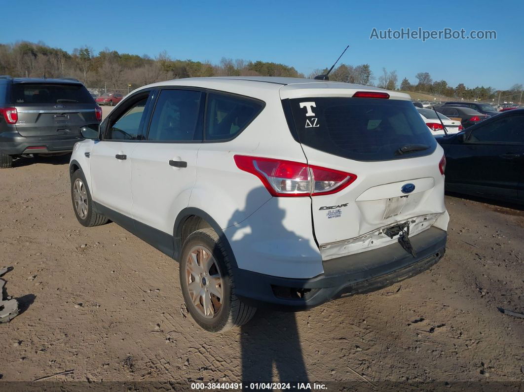 2015 Ford Escape S White vin: 1FMCU0F79FUC39176