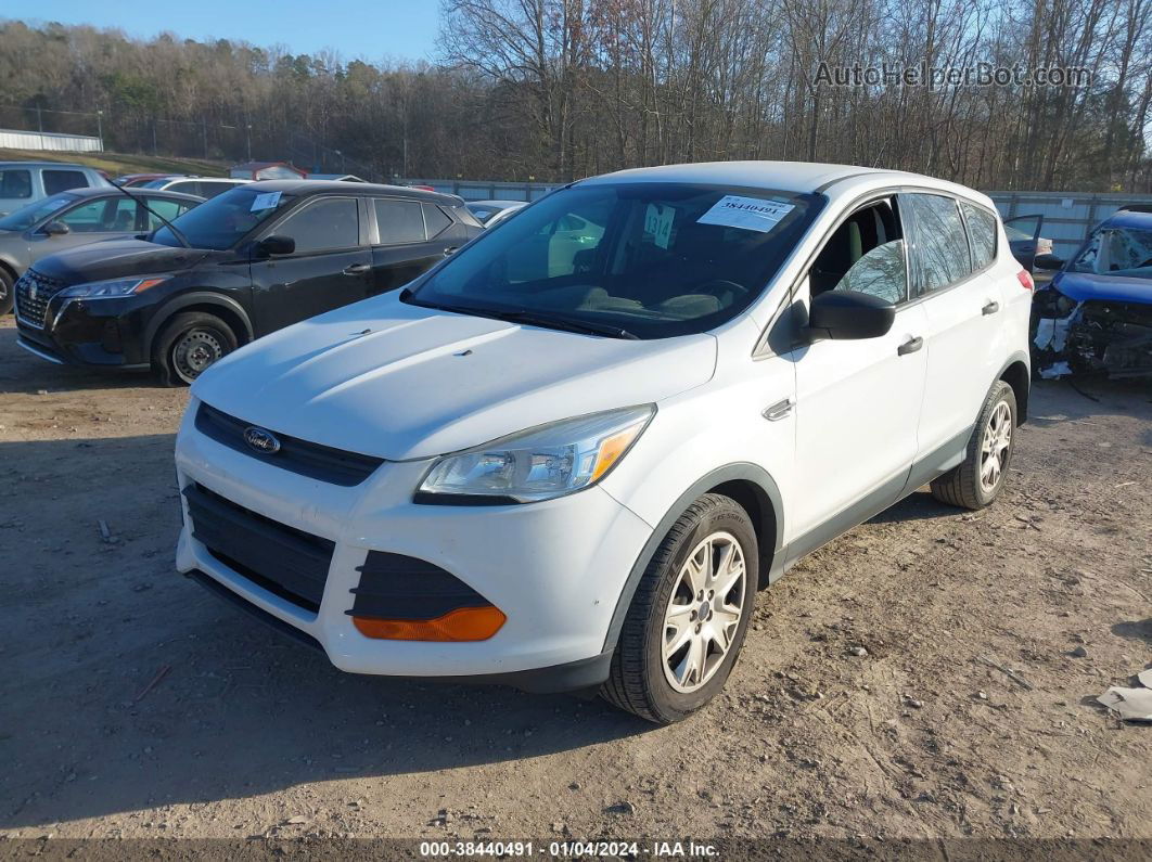 2015 Ford Escape S White vin: 1FMCU0F79FUC39176