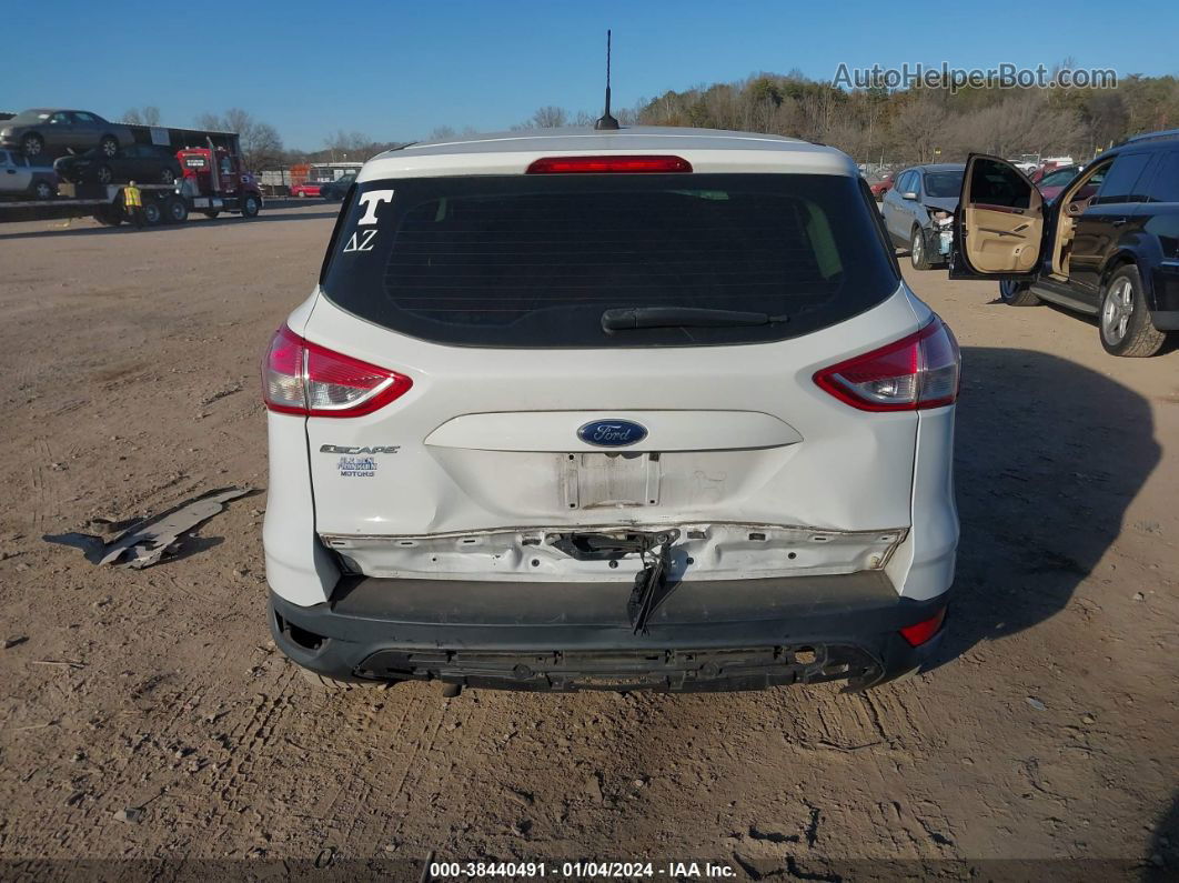 2015 Ford Escape S White vin: 1FMCU0F79FUC39176