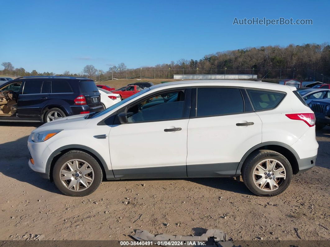 2015 Ford Escape S White vin: 1FMCU0F79FUC39176