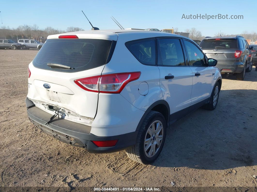 2015 Ford Escape S White vin: 1FMCU0F79FUC39176