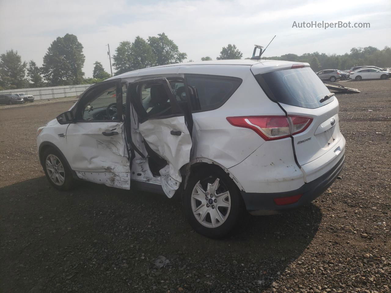 2016 Ford Escape S White vin: 1FMCU0F79GUB60608