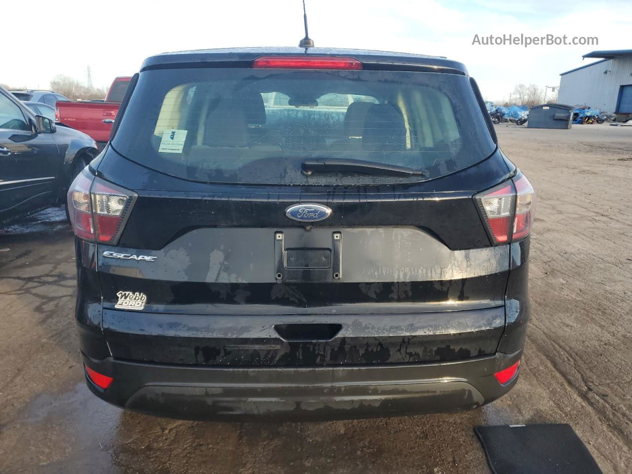 2017 Ford Escape S Черный vin: 1FMCU0F79HUB37959