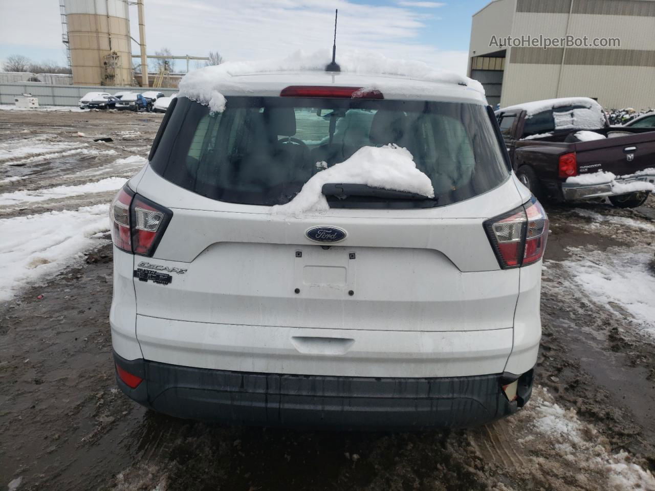 2017 Ford Escape S White vin: 1FMCU0F79HUB80097