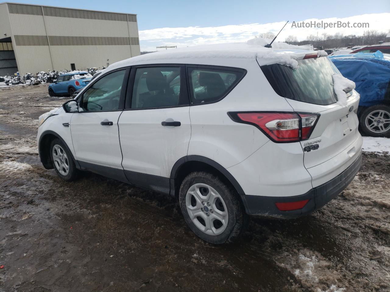 2017 Ford Escape S White vin: 1FMCU0F79HUB80097