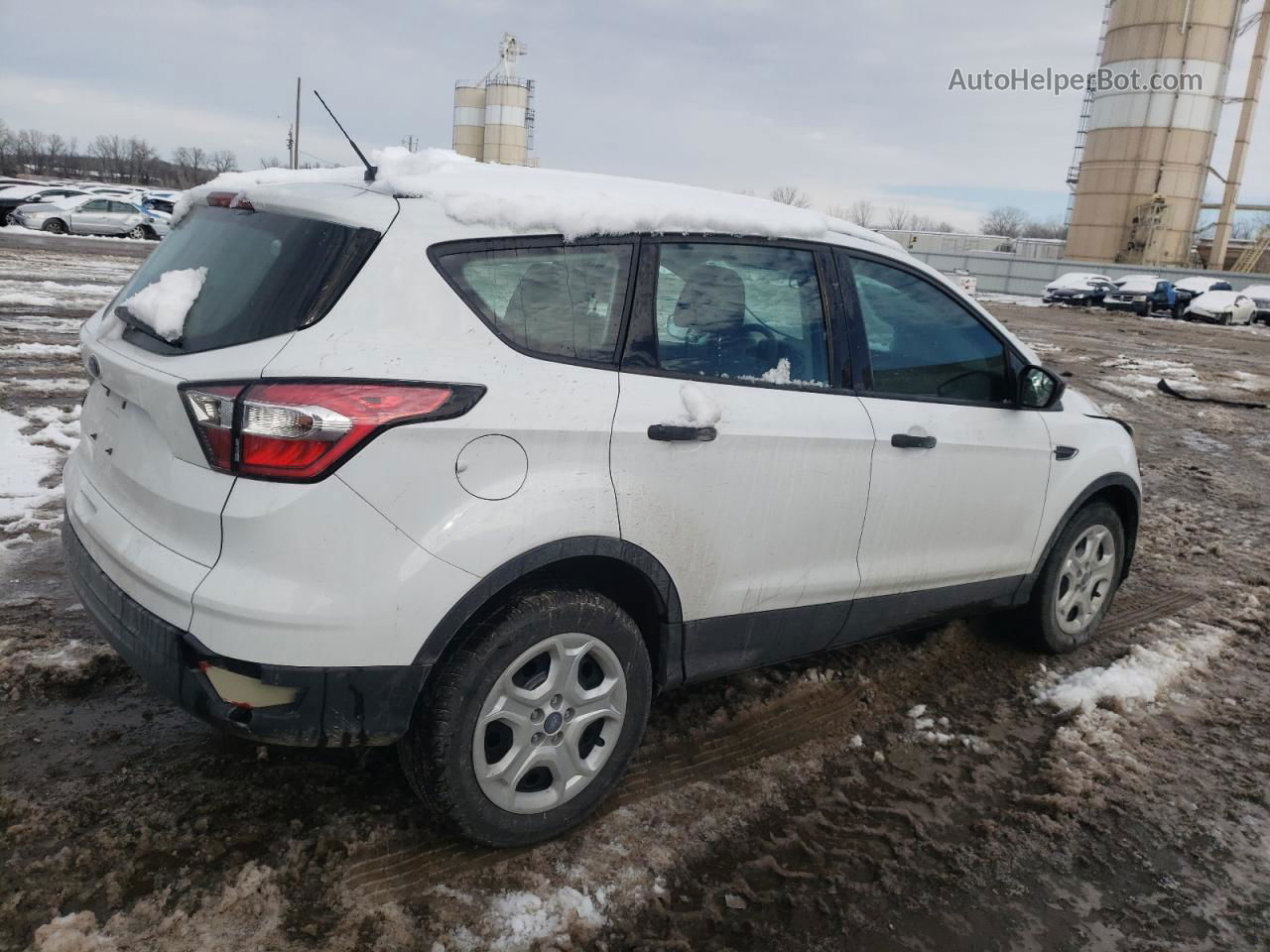 2017 Ford Escape S White vin: 1FMCU0F79HUB80097