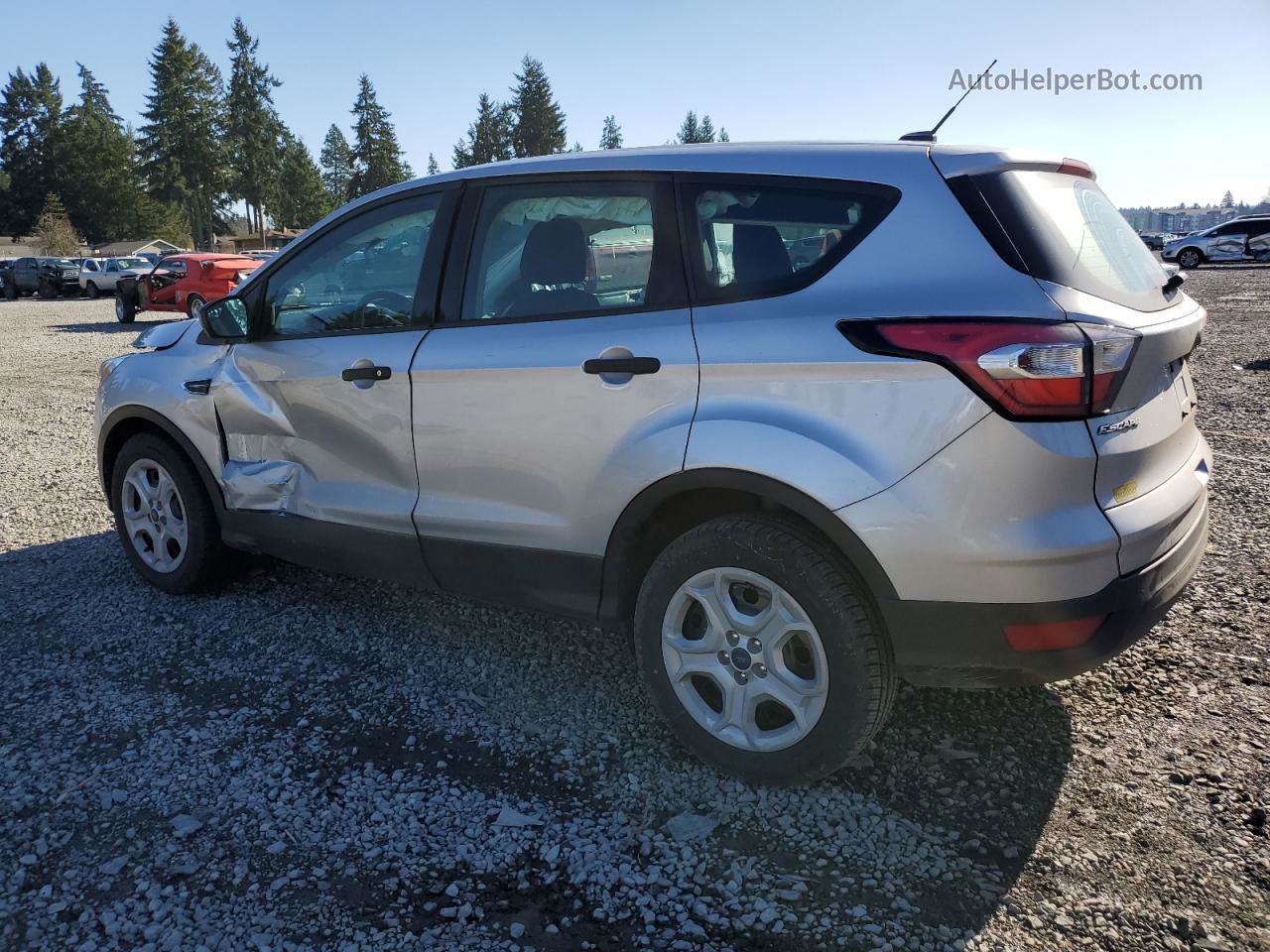 2017 Ford Escape S Silver vin: 1FMCU0F79HUC27452