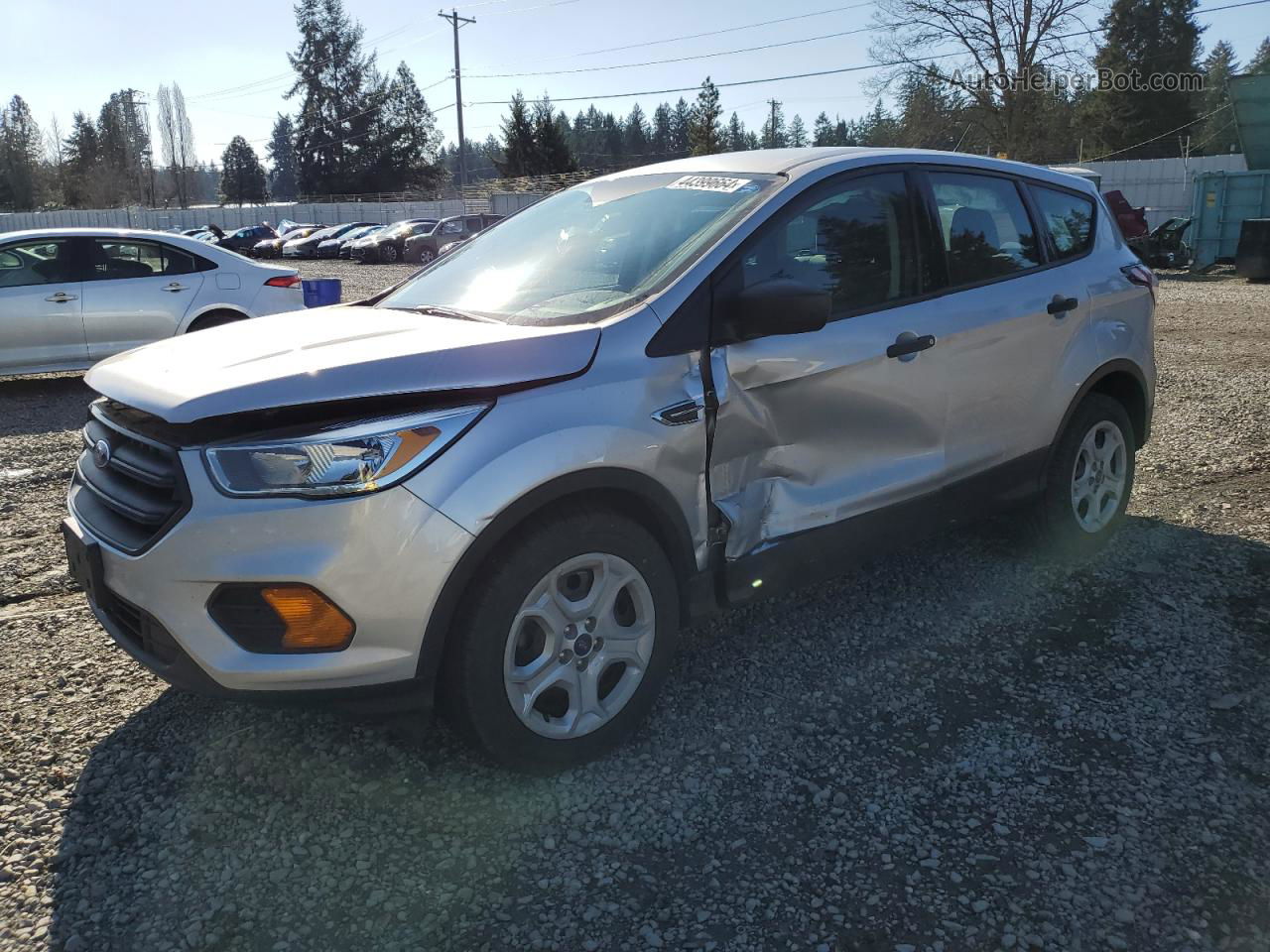 2017 Ford Escape S Silver vin: 1FMCU0F79HUC27452