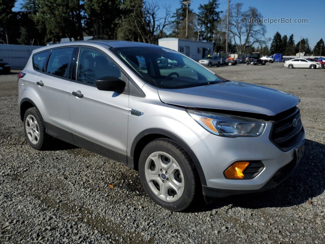 2017 Ford Escape S Silver vin: 1FMCU0F79HUC27452