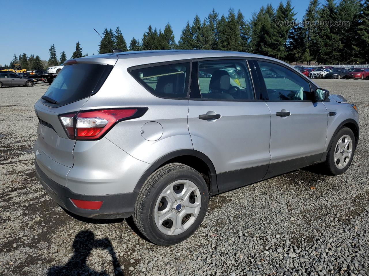 2017 Ford Escape S Silver vin: 1FMCU0F79HUC27452