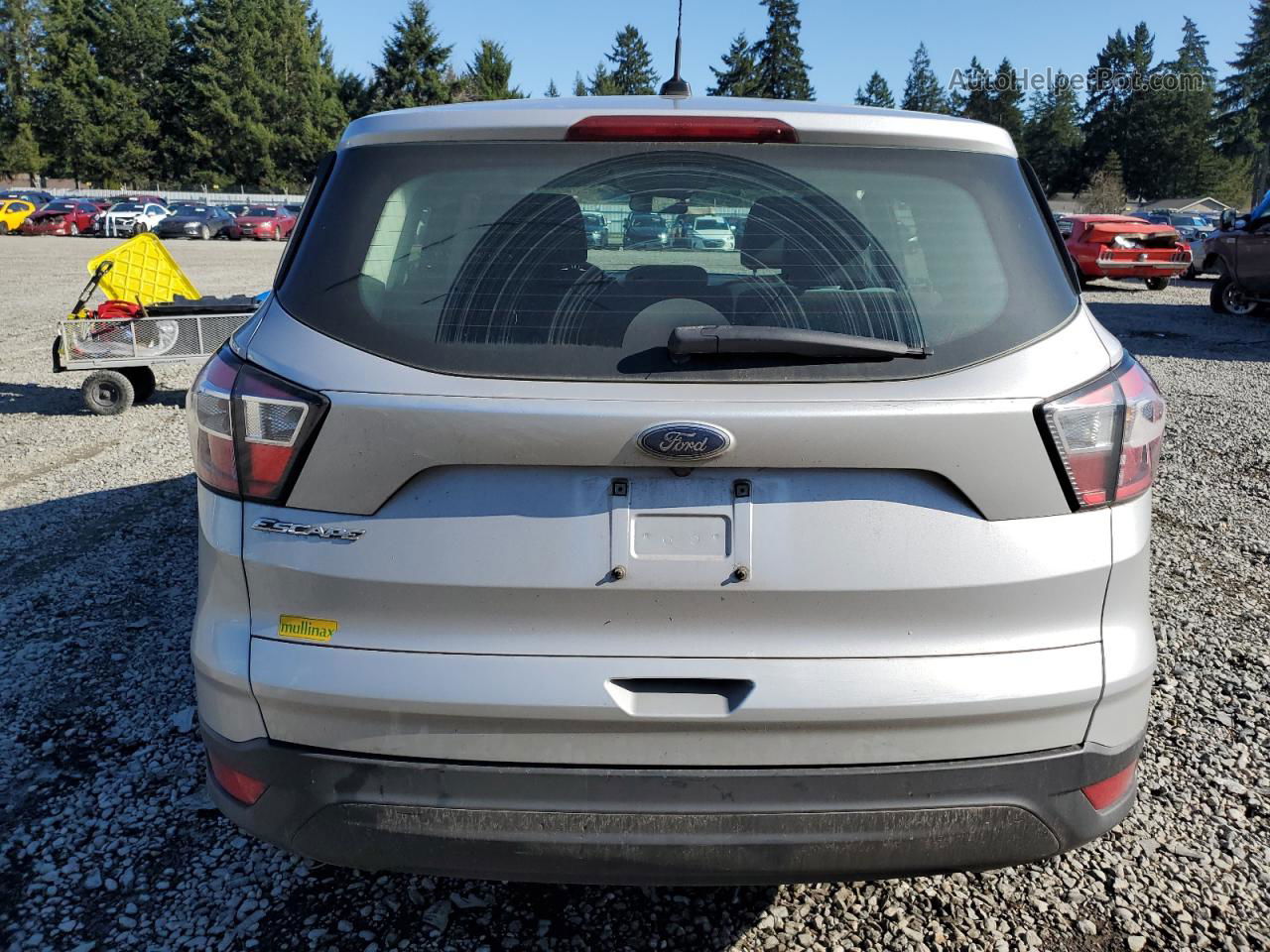 2017 Ford Escape S Silver vin: 1FMCU0F79HUC27452