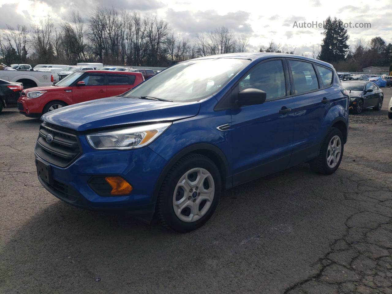 2017 Ford Escape S Синий vin: 1FMCU0F79HUC51878