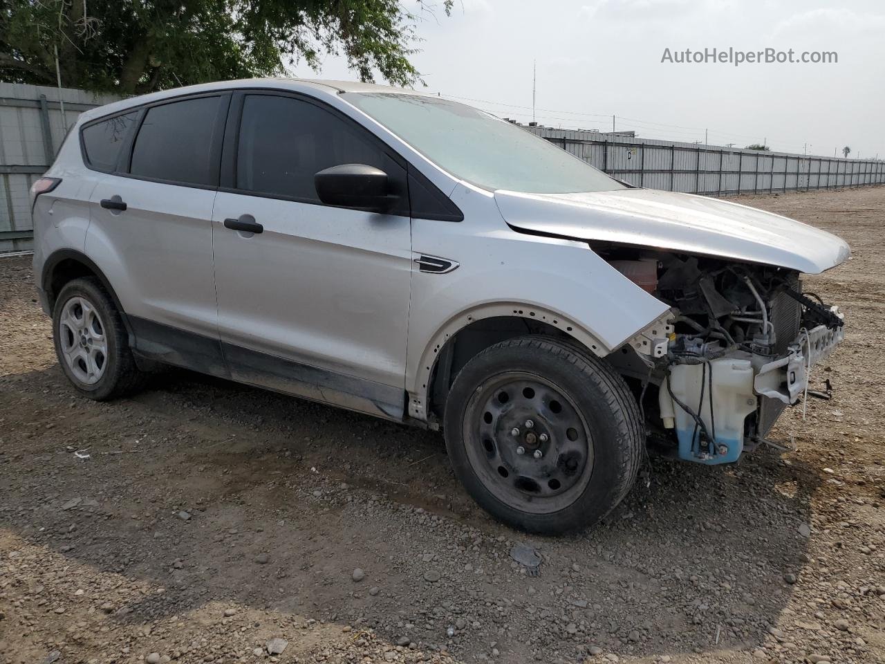 2017 Ford Escape S Silver vin: 1FMCU0F79HUC87439