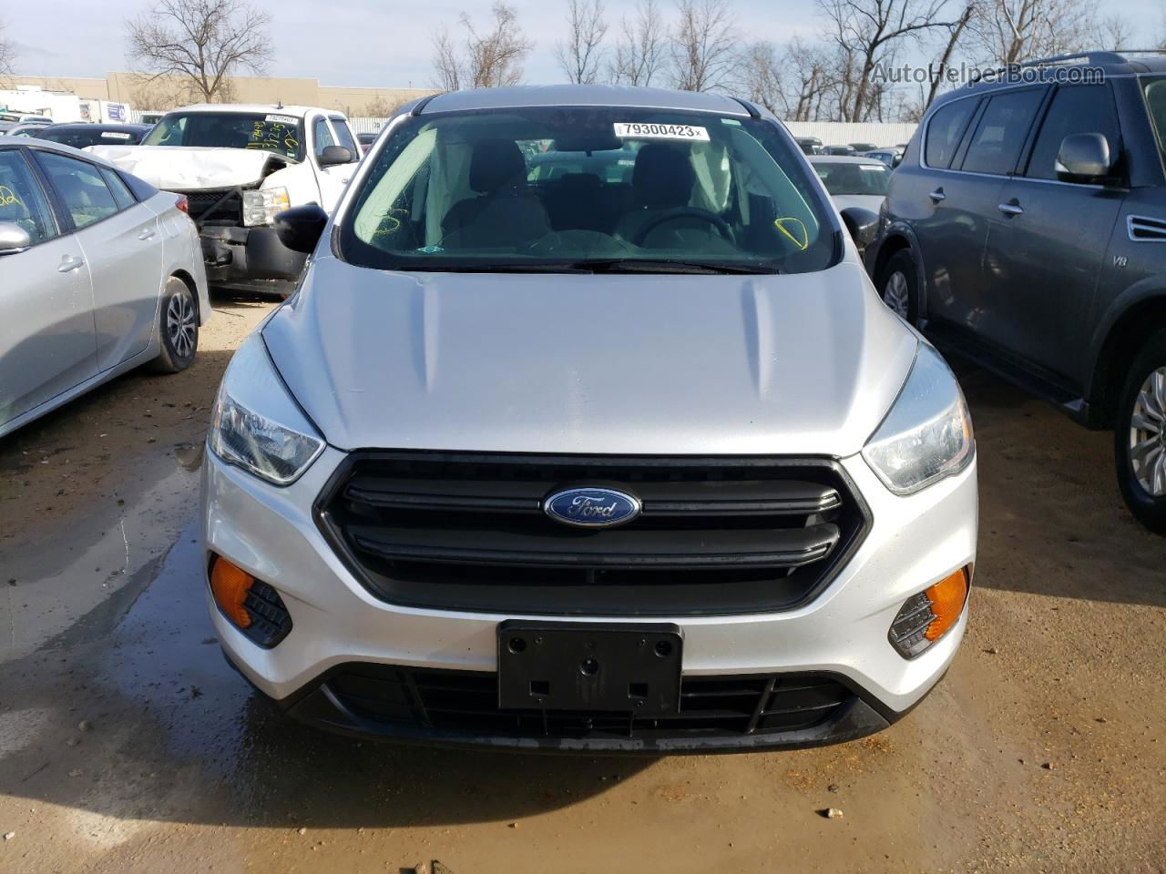 2017 Ford Escape S Silver vin: 1FMCU0F79HUC89949