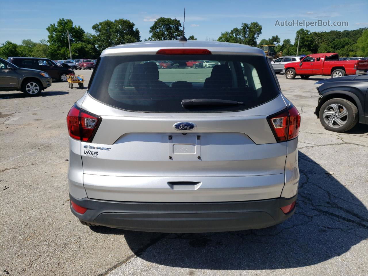 2019 Ford Escape S Silver vin: 1FMCU0F79KUA59027