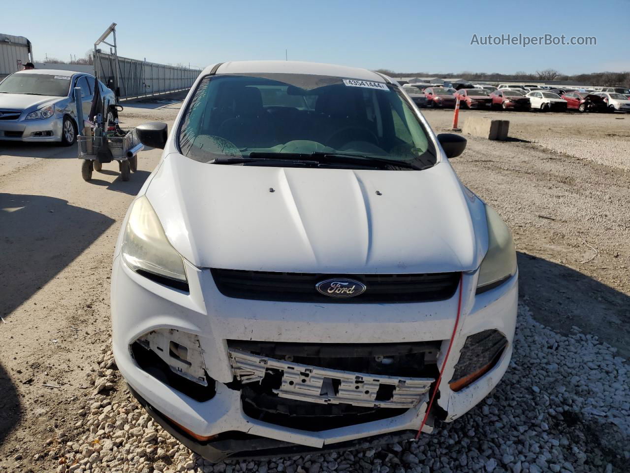 2013 Ford Escape S Белый vin: 1FMCU0F7XDUD57251