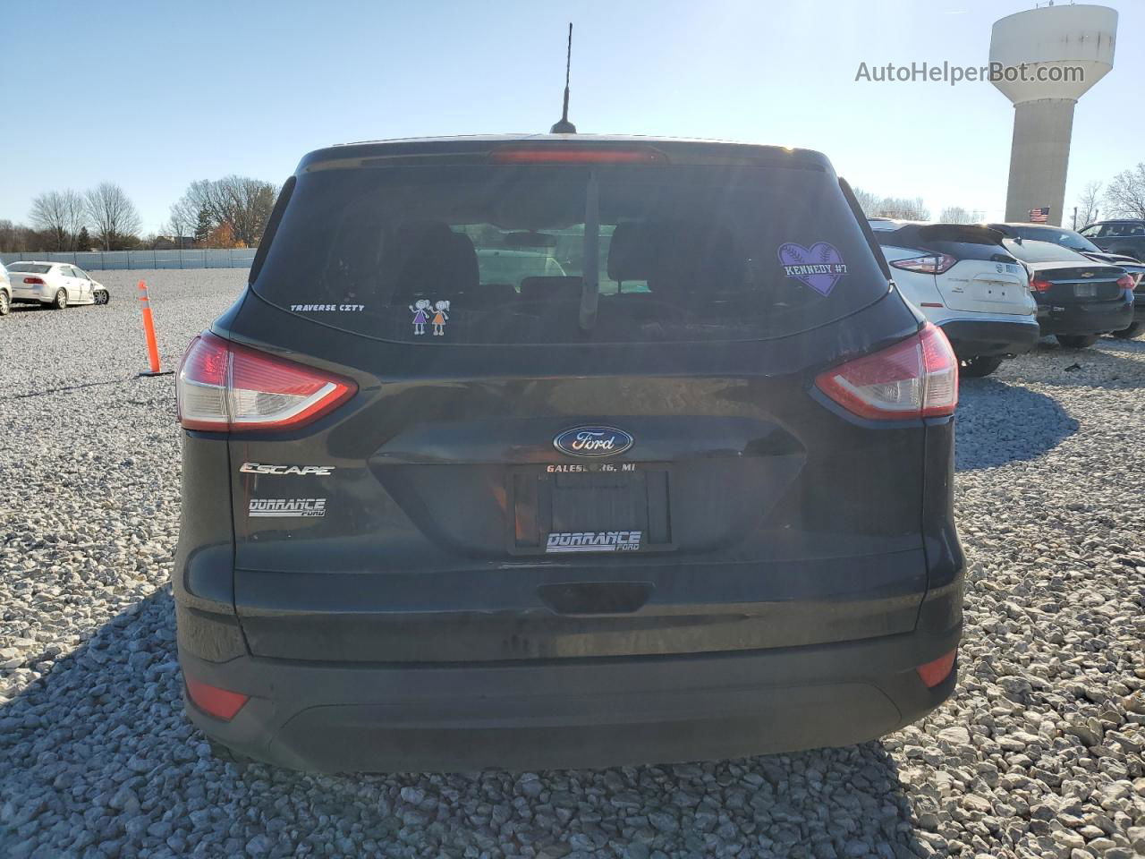 2015 Ford Escape S Black vin: 1FMCU0F7XFUA24566