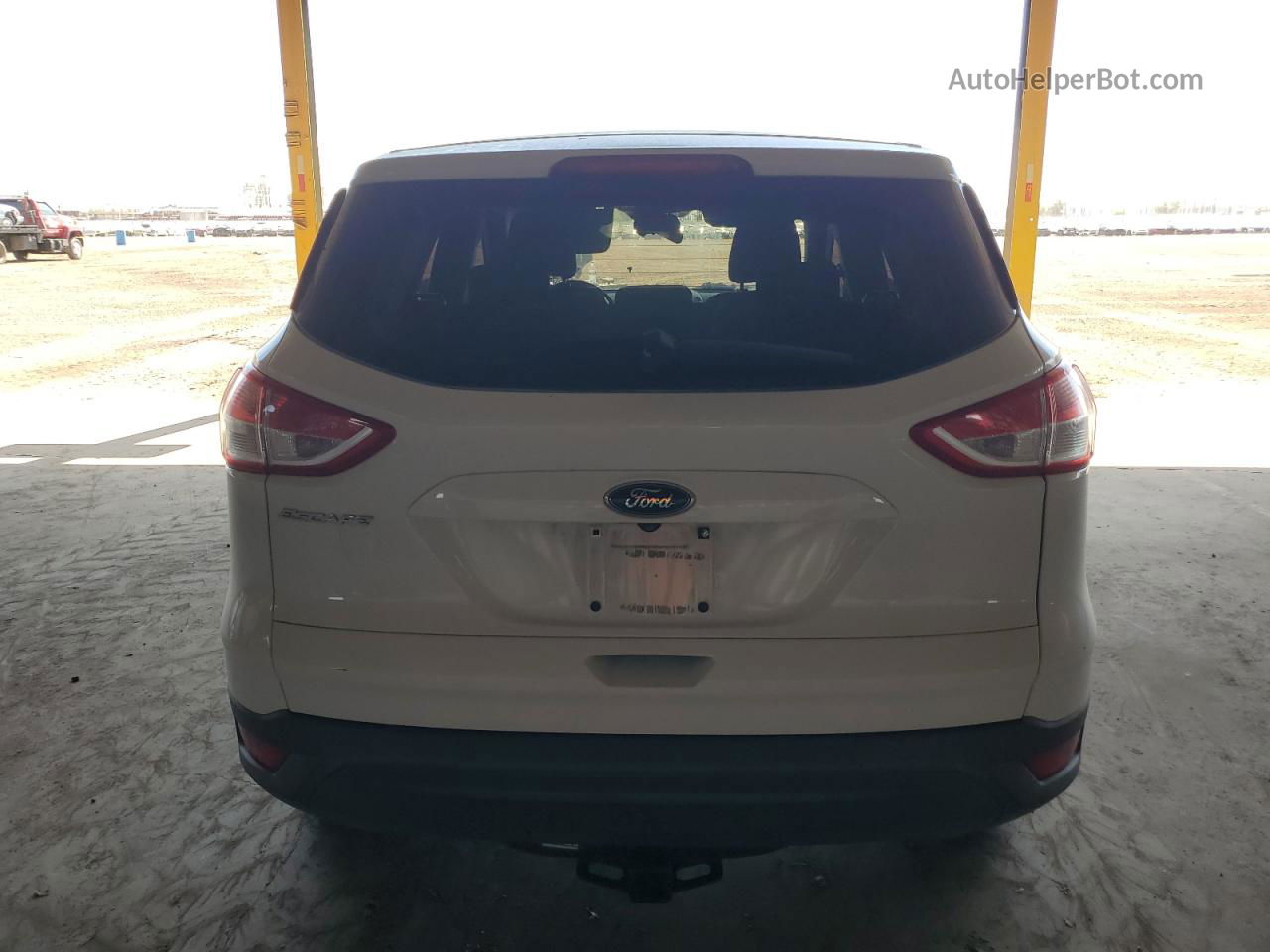 2015 Ford Escape S White vin: 1FMCU0F7XFUC79976