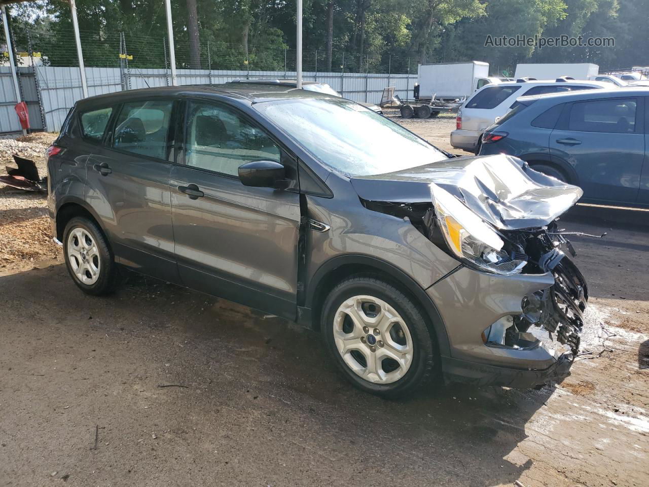 2017 Ford Escape S Gray vin: 1FMCU0F7XHUA75035