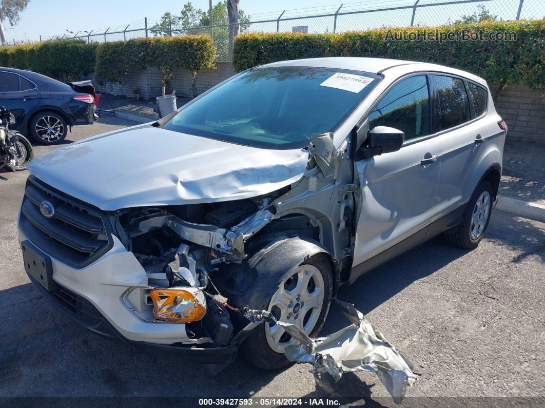 2017 Ford Escape S Silver vin: 1FMCU0F7XHUB61154