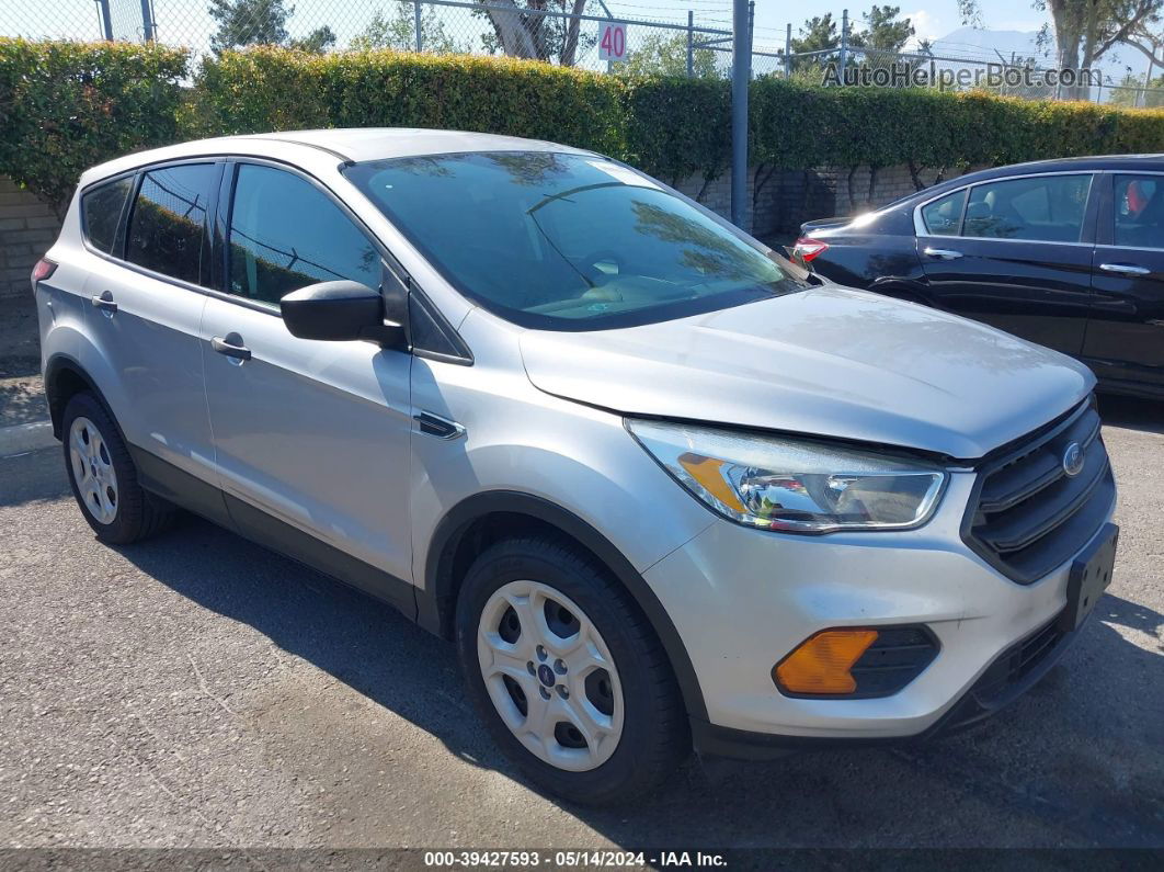 2017 Ford Escape S Silver vin: 1FMCU0F7XHUB61154