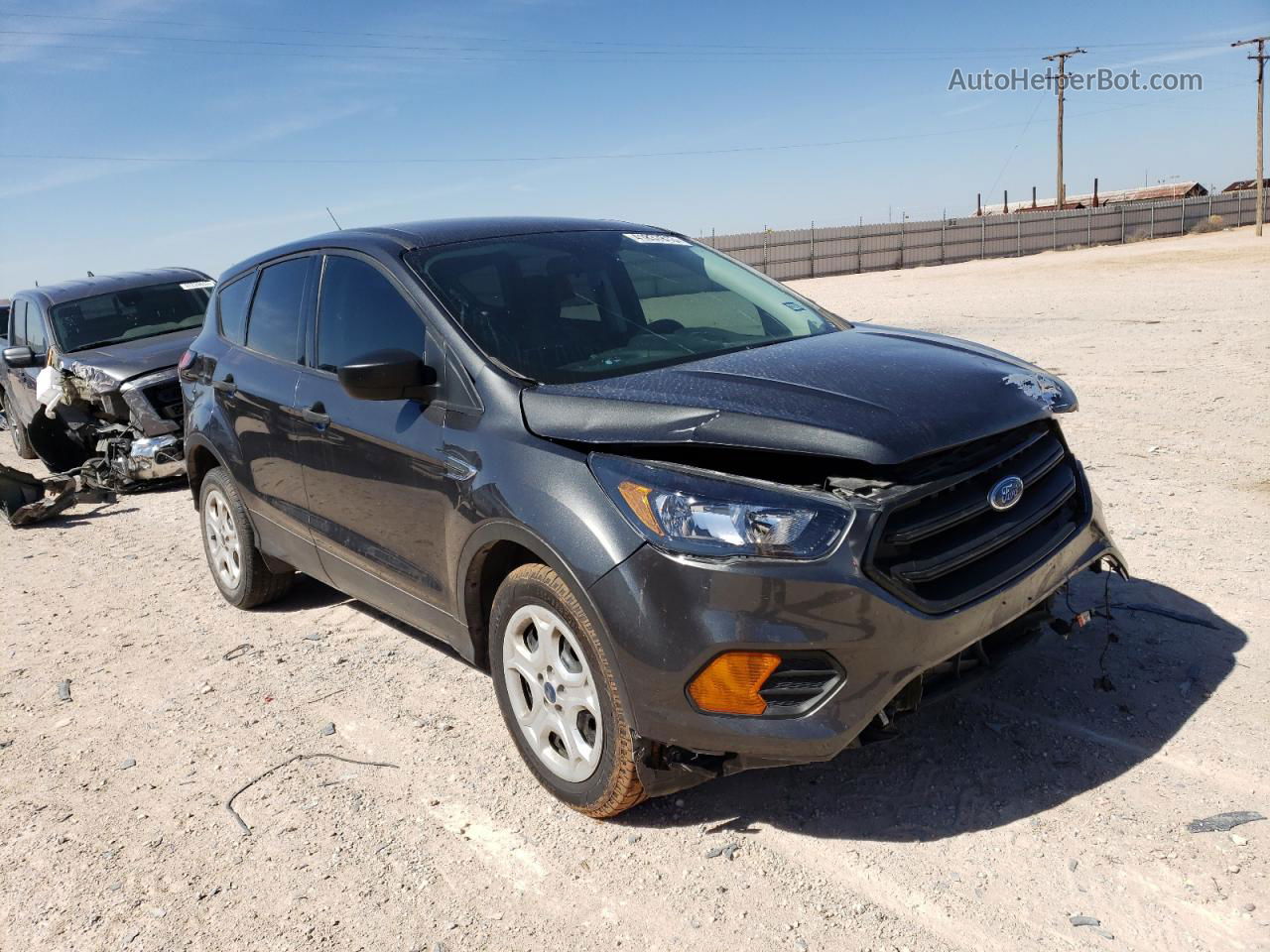 2019 Ford Escape S Gray vin: 1FMCU0F7XKUB26587