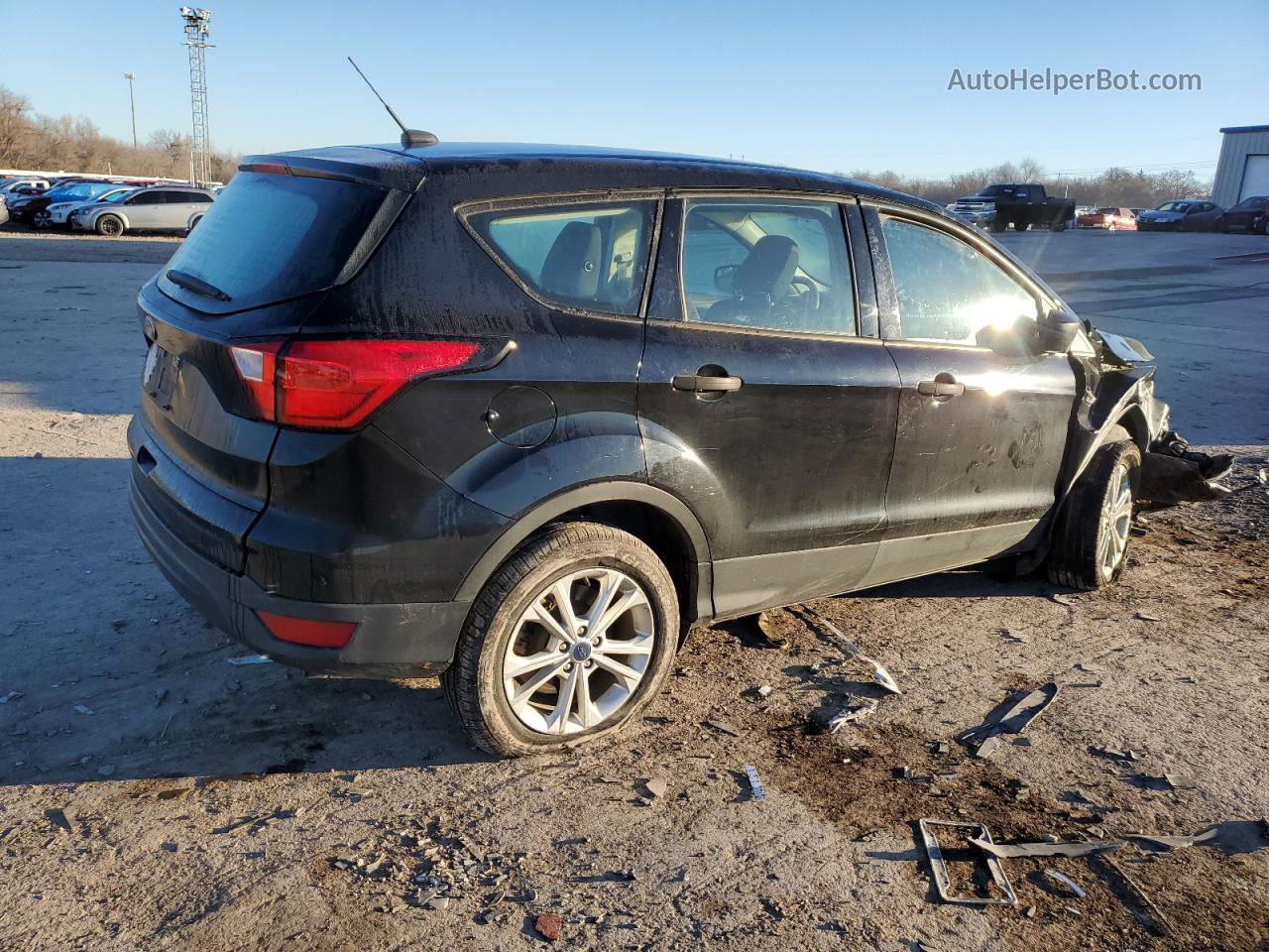 2019 Ford Escape S Black vin: 1FMCU0F7XKUB26640