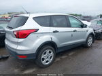 2019 Ford Escape S Silver vin: 1FMCU0F7XKUB36407