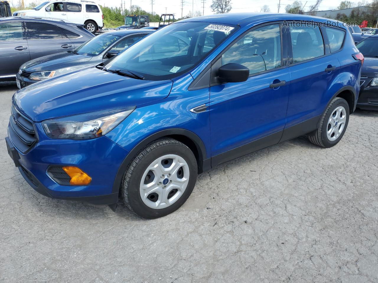 2019 Ford Escape S Blue vin: 1FMCU0F7XKUB58942