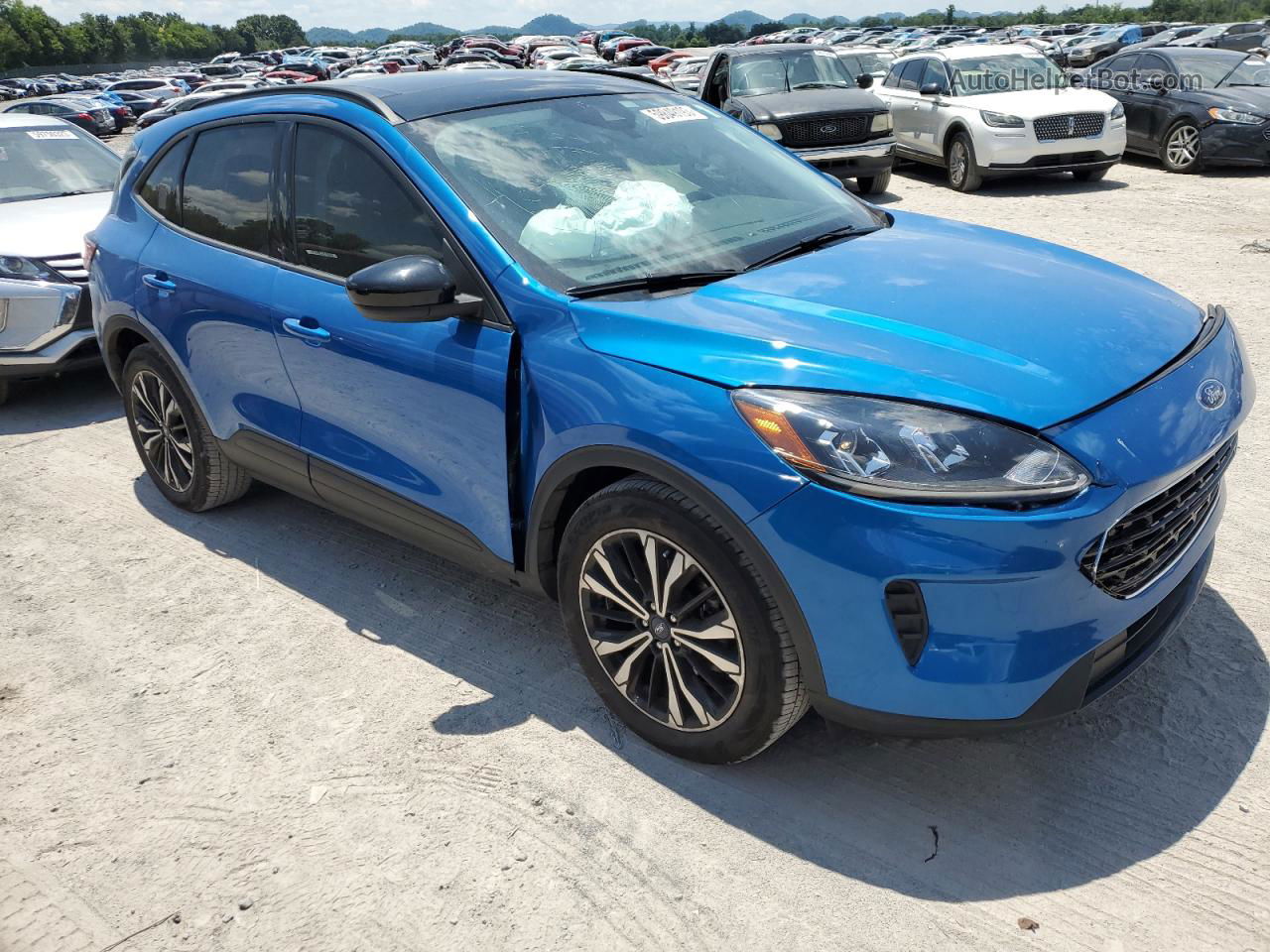 2021 Ford Escape Se Blue vin: 1FMCU0G62MUA00779