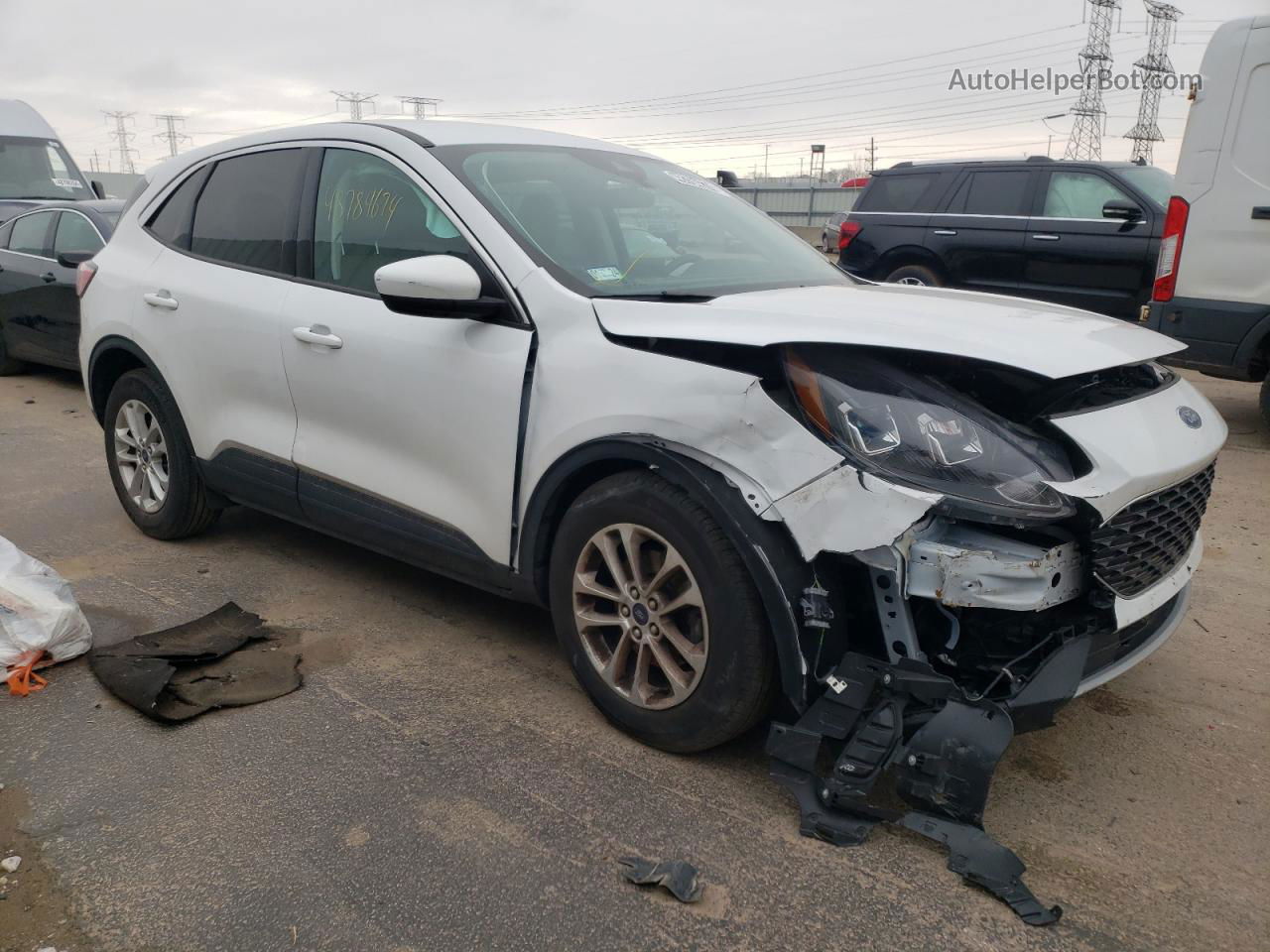 2021 Ford Escape Se White vin: 1FMCU0G63MUA85356