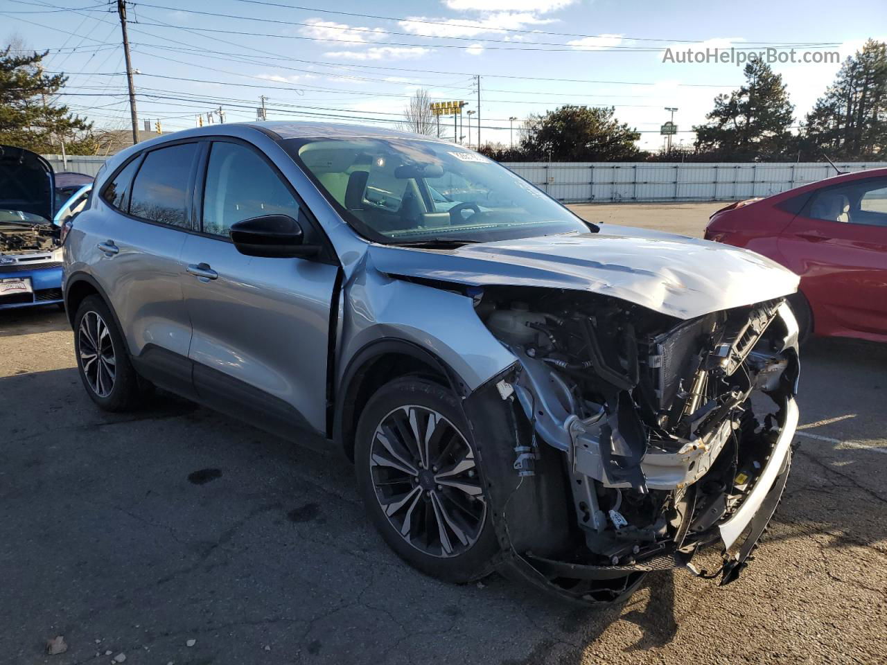 2021 Ford Escape Se Silver vin: 1FMCU0G68MUB09909